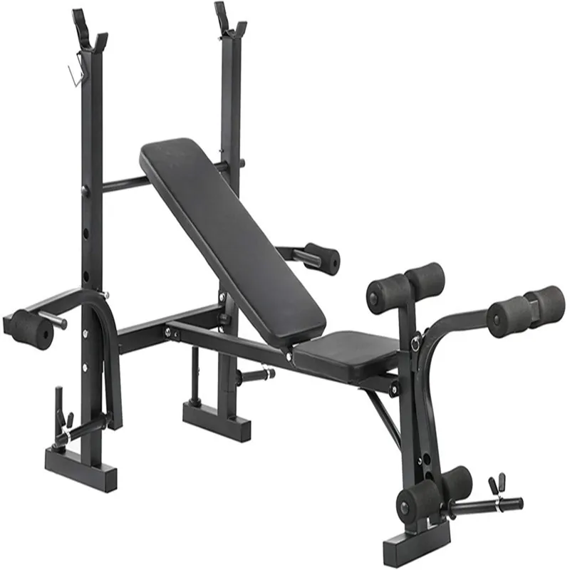 Adjustable Folding Multi-Function Weight Lifting Bench with Barbell Rack Set Incline Decline Capability for  Workout