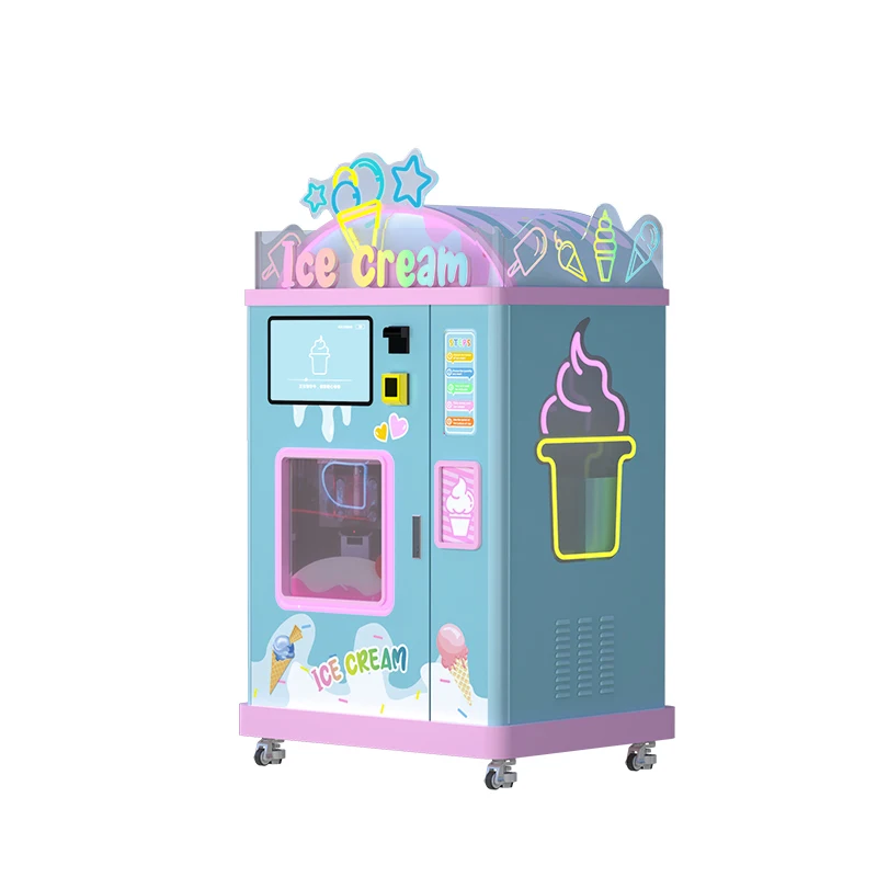 Автоматический торговый автомат Fundord для мягкого мороженого в режиме реального времени