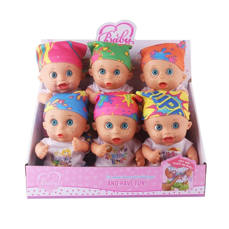 8 Inch music doll cartoon baby doll toy for kids