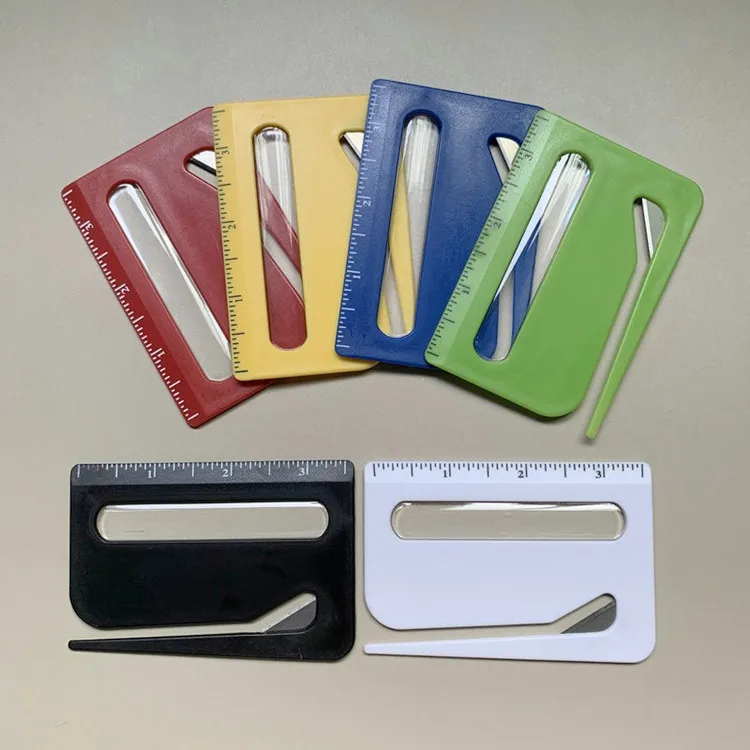 Популярные 3-в-1 канцелярский нож с увеличительным стеклом пластиковый канцелярский нож с зеркалом заднего вида весы