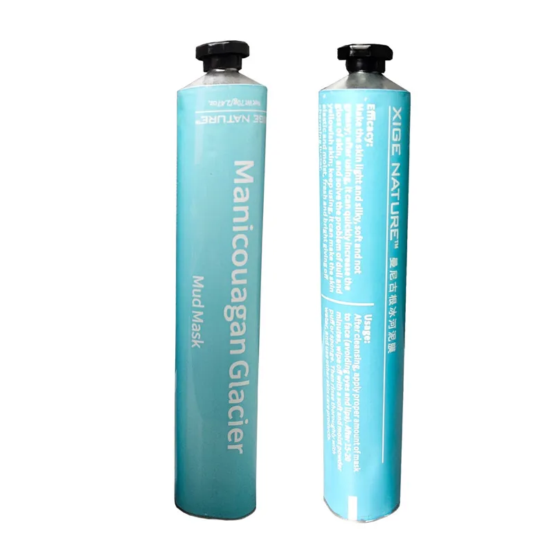 Мужские мини-тубы для ухода за кожей, Алюминиевые косметические тубы 4 унции, складной крем для рук, металлическая туба, черная косметическая упаковка