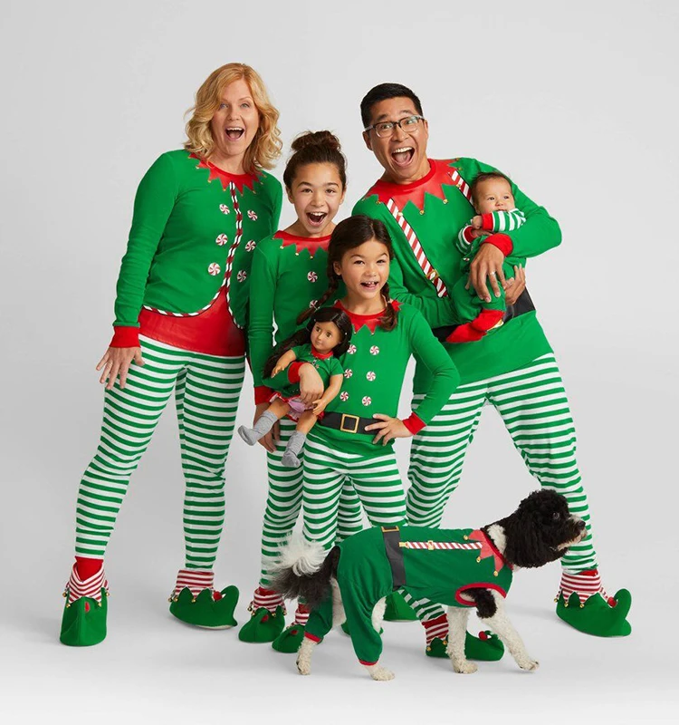
Красивый Лидер продаж бутик набор Рождественская сочетающаяся семейная одежда  (62357794080)