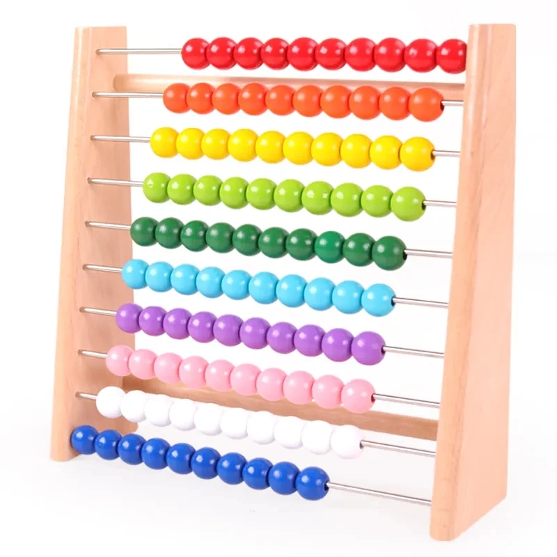 Beech Wooden Rainbow Abacus Frame Education Toys For Children