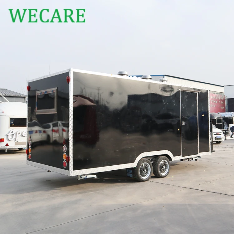 WECARE carritos de comida fast food track mobile bbq smoker concession food trailer Food Truck Van with Full Kitchen Equipment