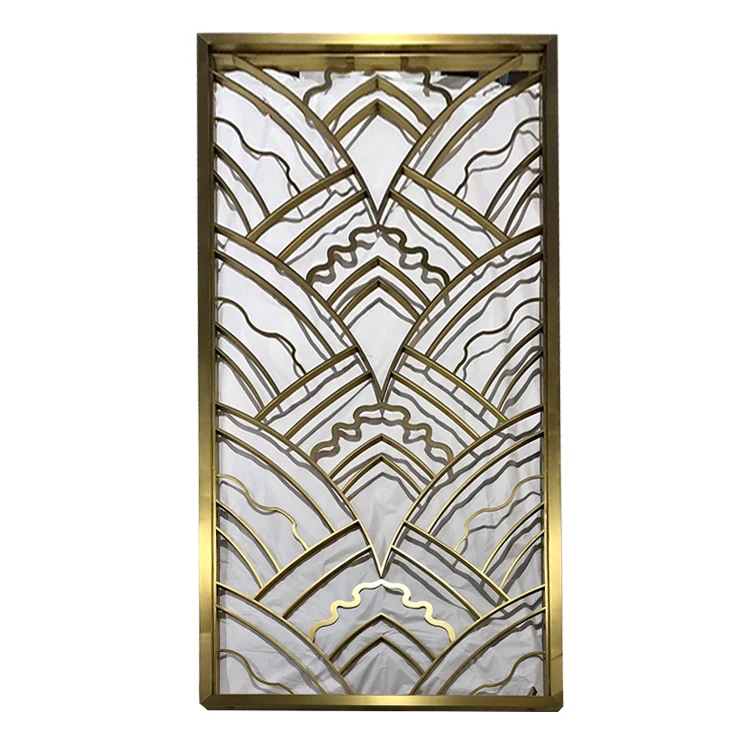 Gold Stainless Steel Living Room Decorative Partition Screen