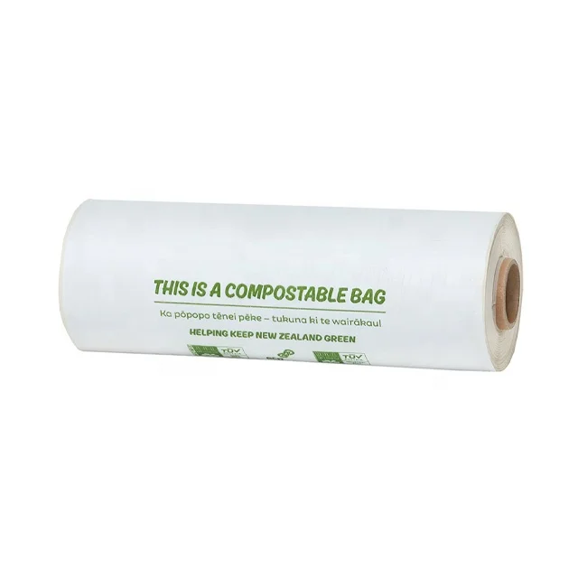 100% Compostable Biodegradable Sustainable Cornstarch Eco Friendly Food Packaging Clear Biodegradable Plastic Produce Roll Bag