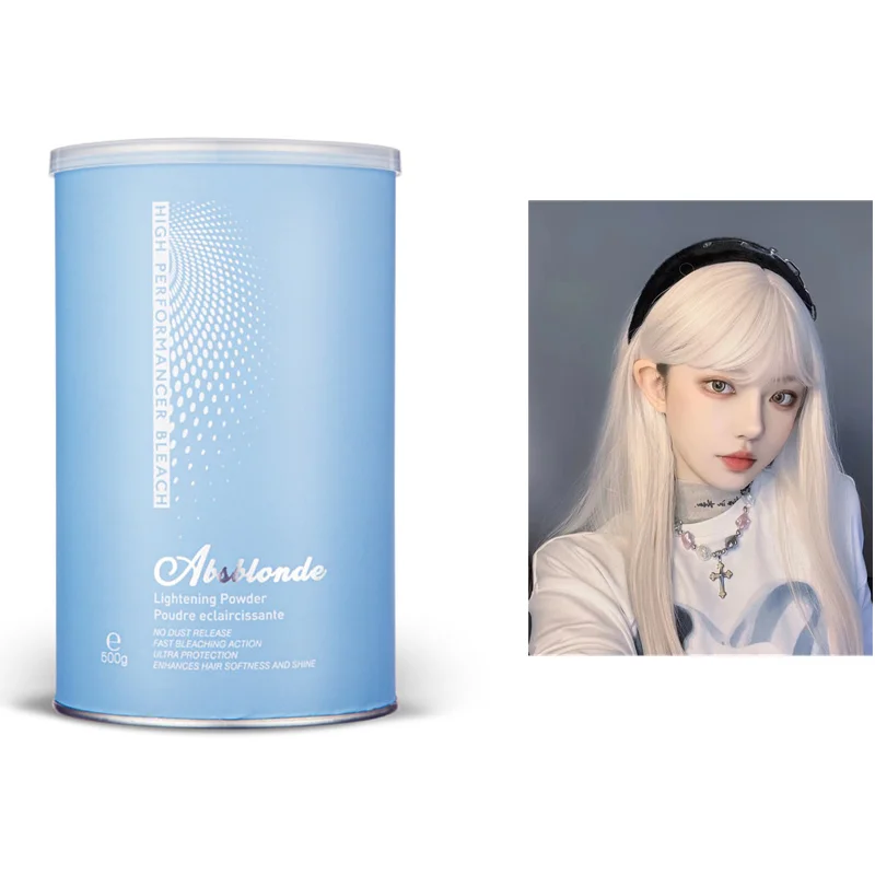 Dust free hair bleach powder to get 9 level hair color  by one step