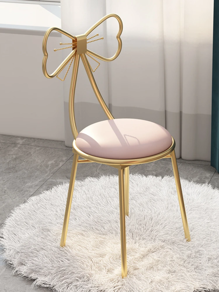 
2020 Modern bedroom furniture dresser chair, simple metal makeup chair 
