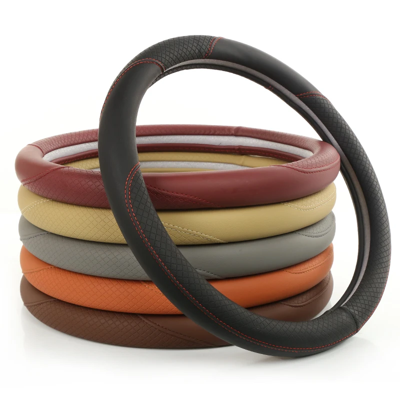 Wholesale Price Fashion Leather Car Business Steering Wheel Cover