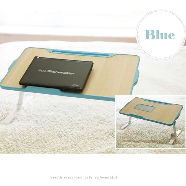 
Portable Folding Laptop Notebook Table Desk Adjustable Laptop Stand Desk With Cooling Holes Mouse Board For Bed Sofa Tray 