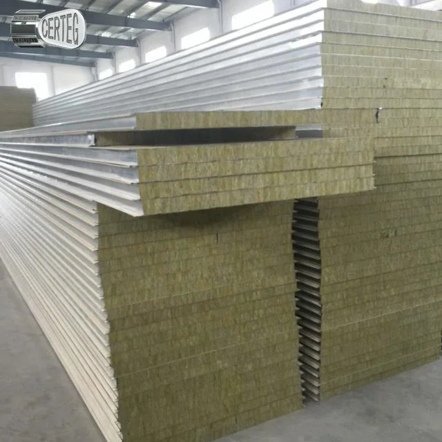 
High quality Chinese rockwool panel sandwich price m2 for roof and wall 