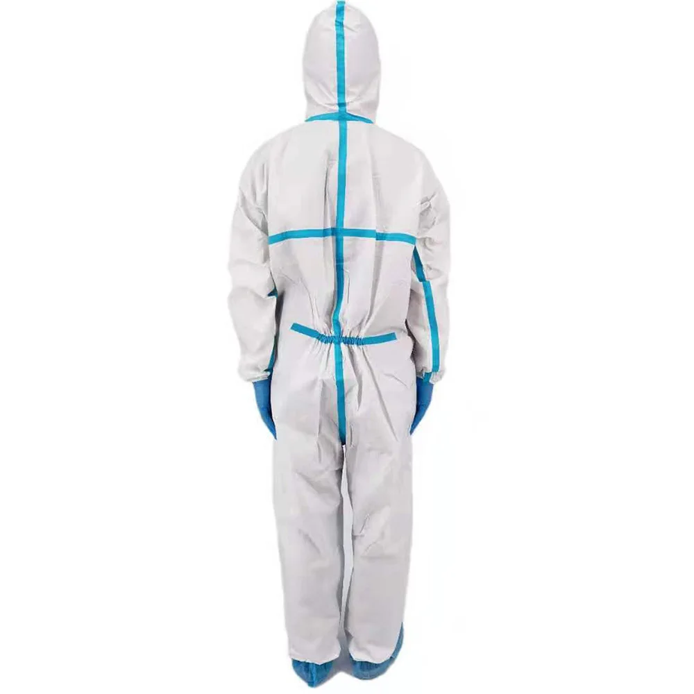 Non-Sterile Non-woven Disposable Chemical Medical Protective Coverall with Shoe Cover
