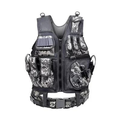 Security Guard Combat Vest For Hunting Crossfit Gym Paintball Game Tactical Armor Vest comfortable & Breathable
