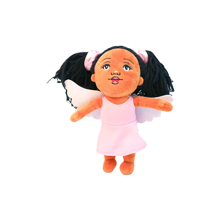 Custom Soft Stuffed Plush Dolls with Beautiful Skirt Clothes Embroidered PVC Babys Toy Box Packed PP Filled