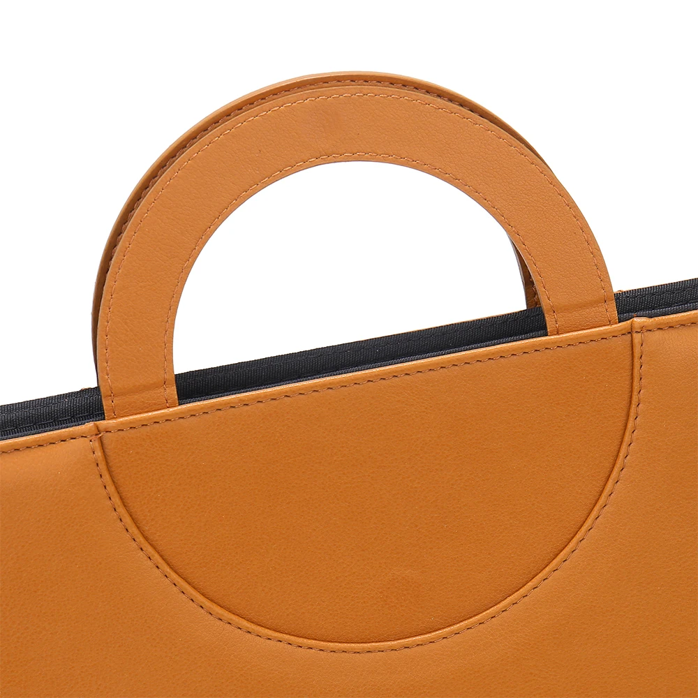 a4 Conference Document Bags Zippered Pad folios File Folder With Handle