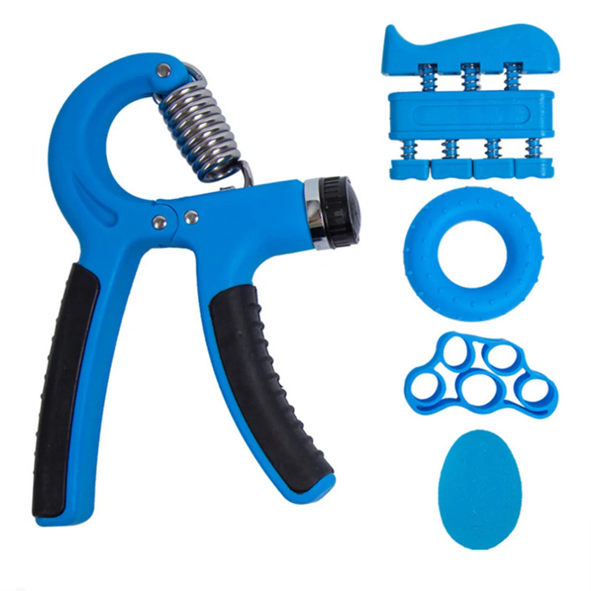 Good quality 5 pcs strength trainer counting adjustable gym hand grip strengthener set