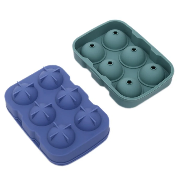 Wholesale Hot Sale BPA Free Reusable Easy Release Silicone 6 Cavity Ice Ball Mold