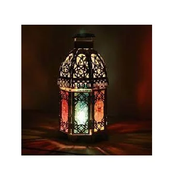 Gold Finished Classic Lantern Ramadan Special Beacon Gaslight Hand Crafted Decoration Candle Light Custom Made Metal Lantern