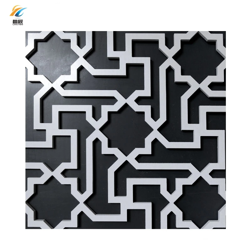 Decorative wooden color wpc outdoor garden screen