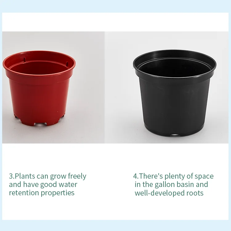 2021 Wholesale all sizes garden nursery plastic flower 20/25 gallon pots for plants