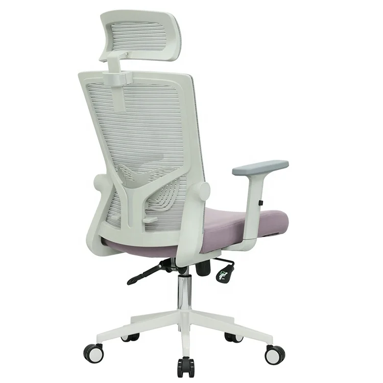 Commercial furniture white executive mesh office chairs with chrome base in office equipment
