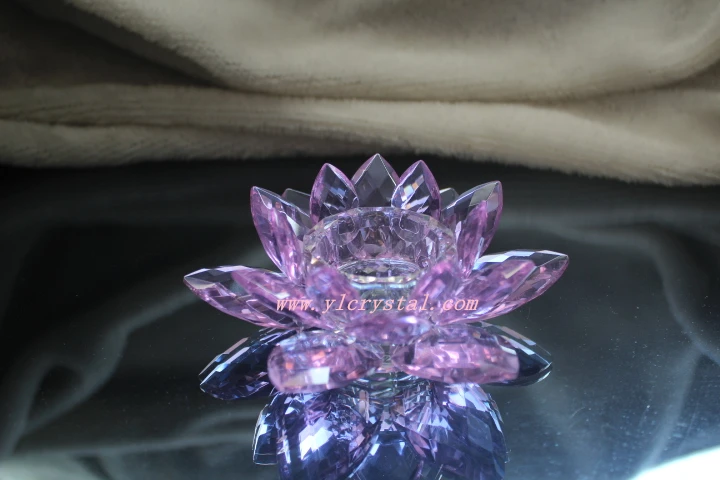 Wholesale Elegant Crystal Craft Lotus Crystal Lotus Flower For Festival Decoration