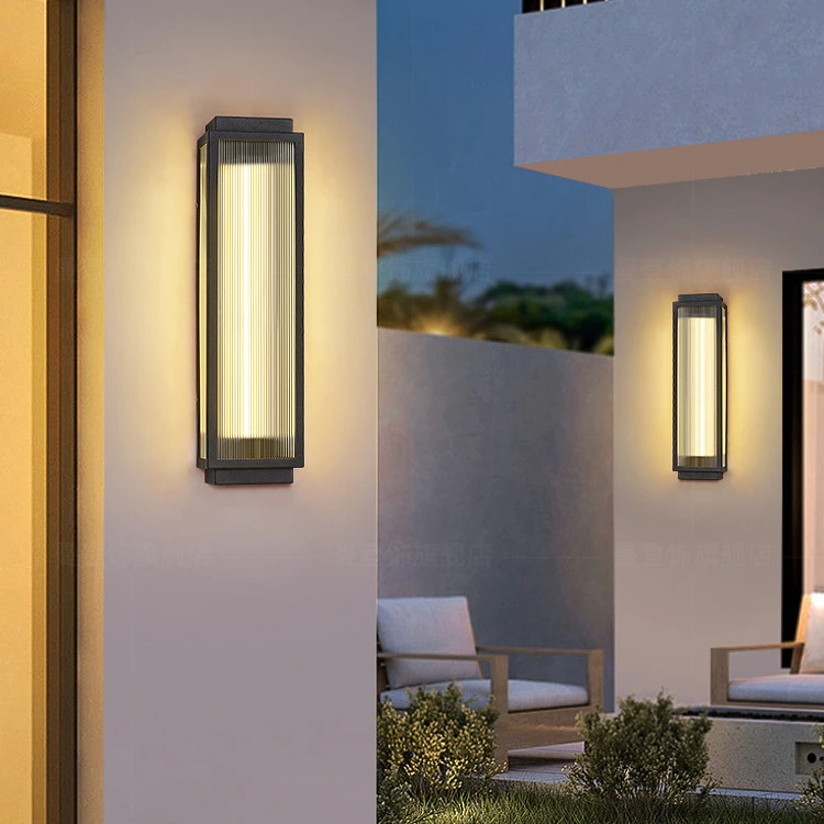 Modern simple outdoor wall lamp Villa gate outdoor waterproof stainless steel terrace garden courtyard wall lamp