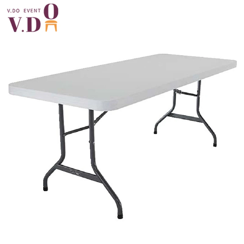 Hot sale dining banquet portable round table mesa redonda plegable white outdoor folding plastic round table