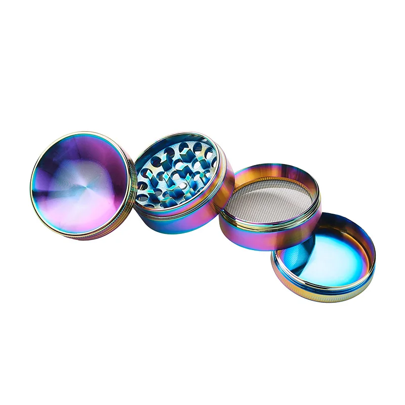 Custom Logo Grinder 4 Layers Zinc Alloy Mixed Color Modern Wholesale Popular Hot Sale Herb Grinder
