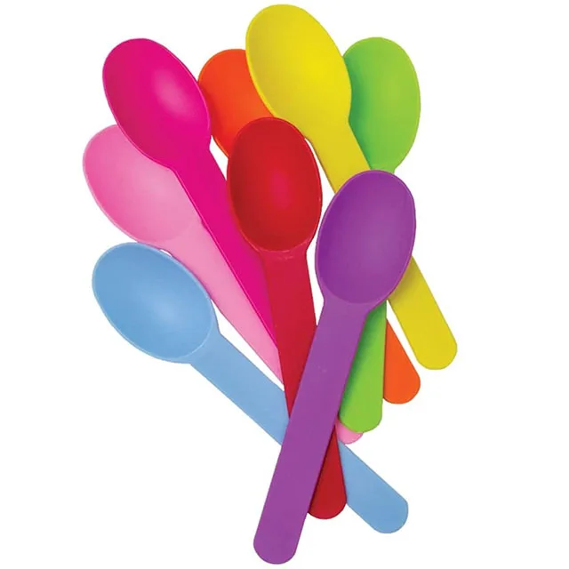 Disposable Eco-Friendly Plastic Spoons Frozen Yogurt Ice Cream Spoons Frozen Dessert Spoons