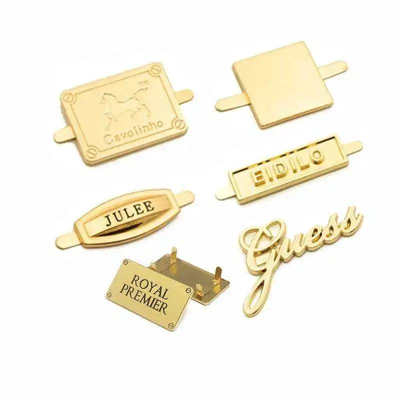 Garment Accessories Custom Metal Clothing Logos Labels Name Tag,Sewing Metal Garment Label Plate Tags For Clothing Swimwear