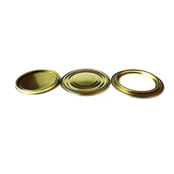 Diameter 105mm Inside Painted Gold Bottom Ring Lid Tinplate Lids Iron Round Can Cover For Paper Tube