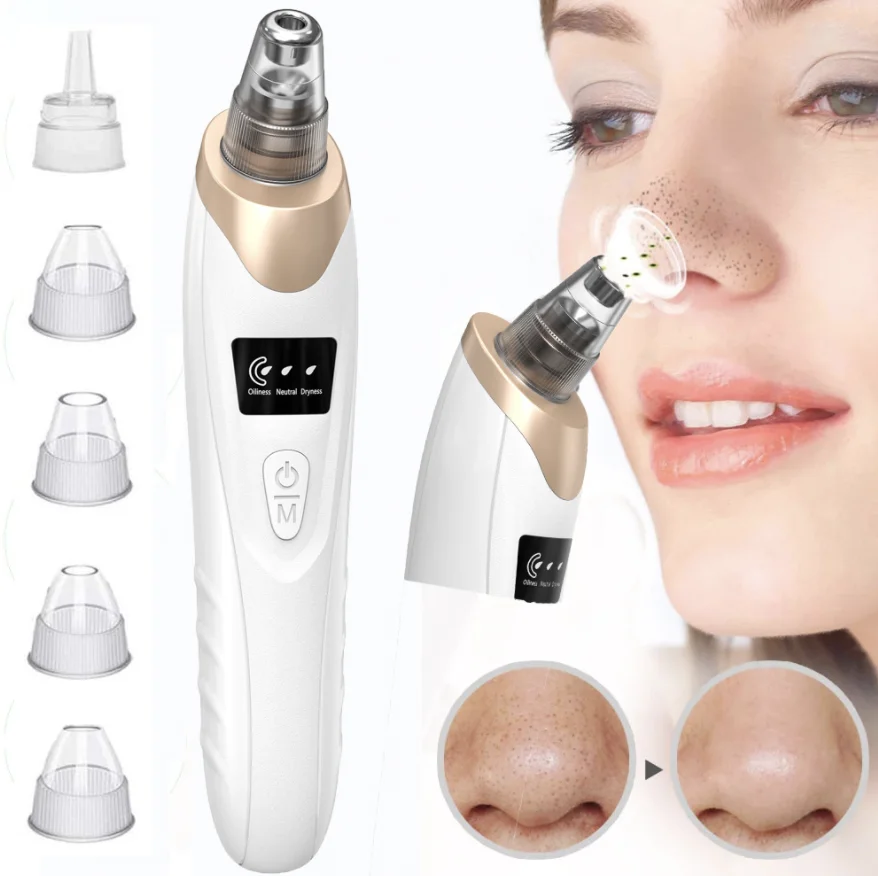 Household Blackhead Remover Rechargeable Pore Vacuum Facial Cleaner Unclogging Pores