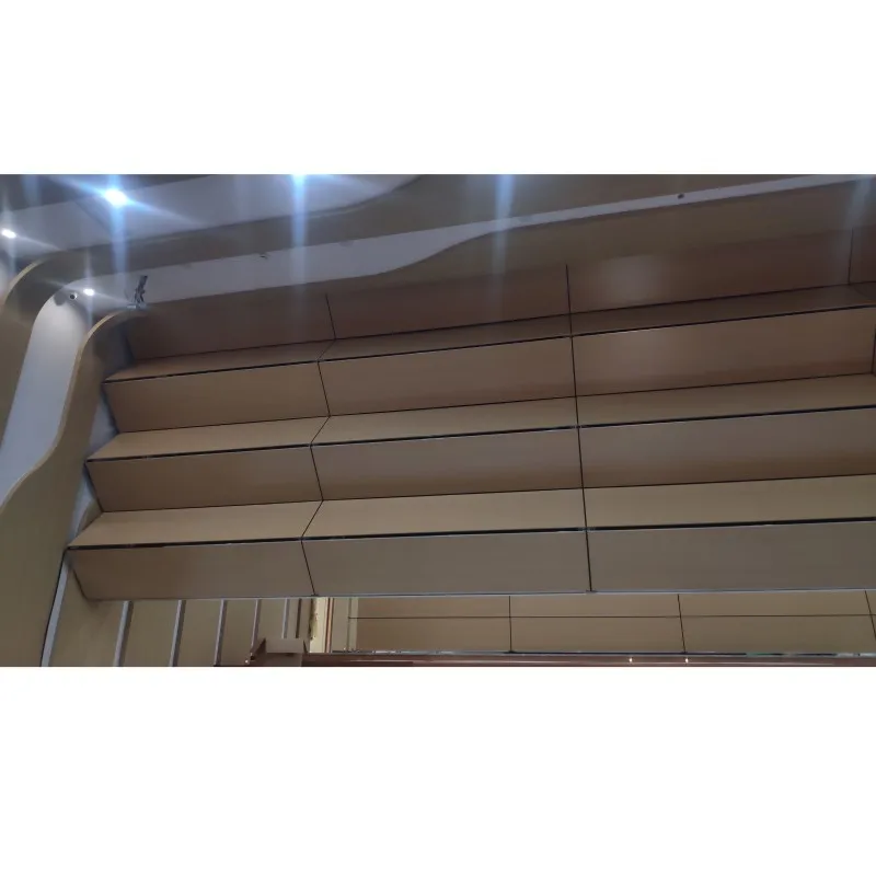 Soundproof Polyester Fiber Automatic Lifting Partition Protect Screen Dividers Motorized Wall Panel