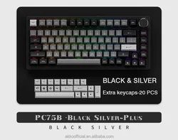 New arrivals AKKO PC75 gaming keyboards DIY RGB backlit 75 keys wireless keyboard