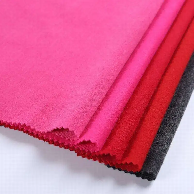 30S RNSP Ponte Brushed Wool Ponte Roma Suede Stretch Soft Knit Garment Fabric Spandex