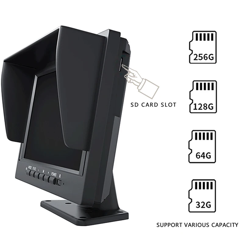 4 Split Screen 10.1 Inch Monitor Reversing System 360 All Round Car Rear and Front View Camera DVR Kit For Truck RV Bus