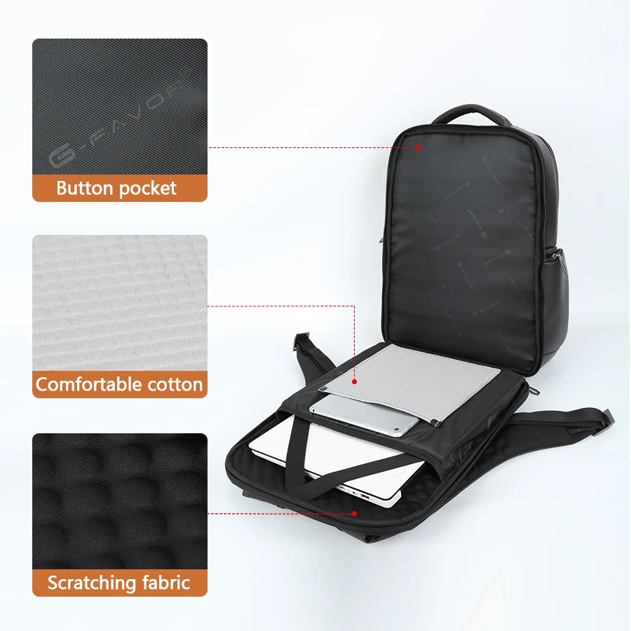 Large Capacity Travel Vintage Computer Real Cow Leather Travel Laptop Backpack Camping Cowhide Genuine Leather Bag Usb Charing