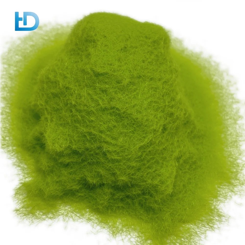 Yellow Green 3mm Nylon Flocking Powder for Wall Background