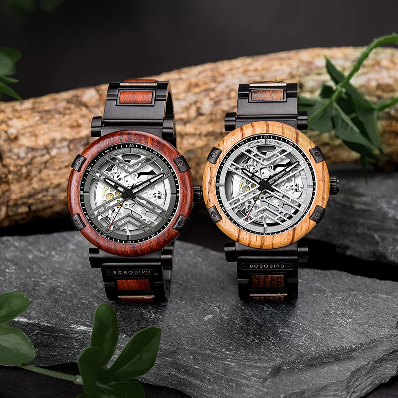 Fast Delivery Festival Gift Japan Original Sport Watch with Luxury Customization Wood Mechanical Low MOQ Dropshipping