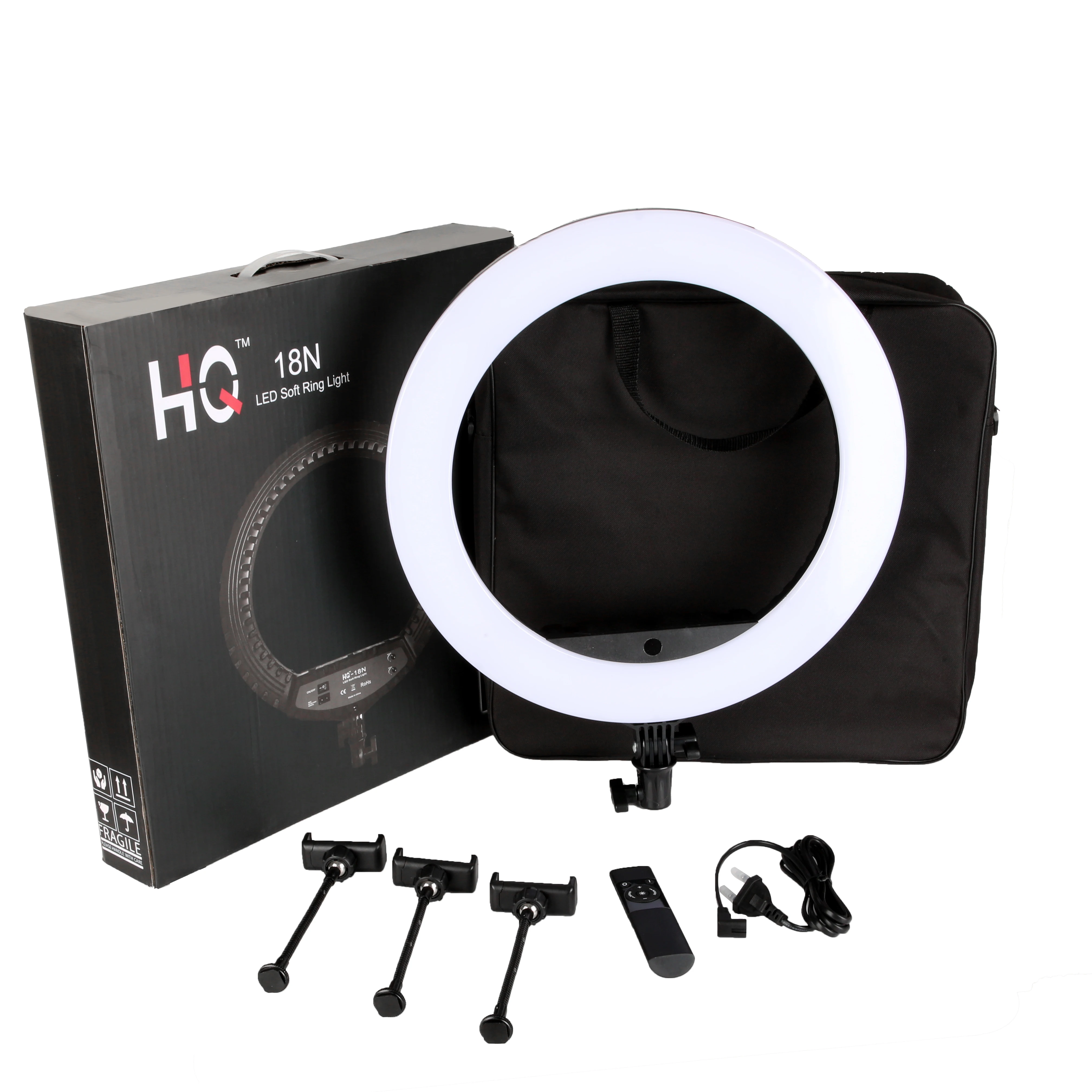 High quality HQ-18N 10 12 14 18 21inch led ring light with stand Circle HQ21N Ring Selfie Led Photographic Ring Light