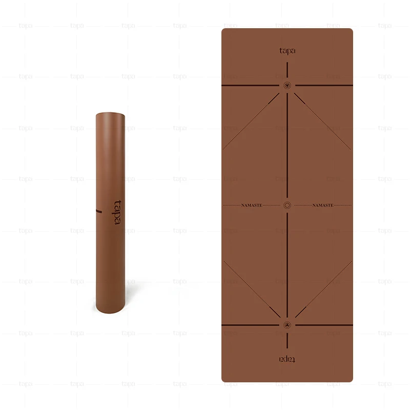 High Quality Natural Rubber Yoga Mat with Body Lines Eco Friendly Absorb Sweat Anti-slip PU Rubber Yoga Mat Custom Service