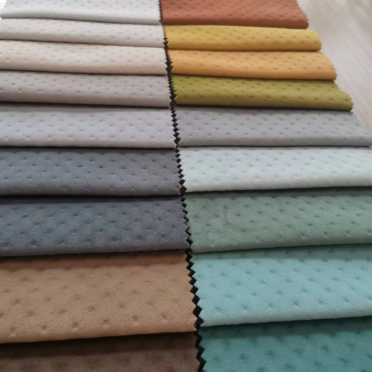 Home textile polyester new design embossed velvet sofa upholstery fabric