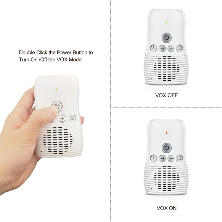 New product 2.4Ghz Wireless Baby Monitor Small Portable Audio Baby Monitor Two-way Audio Function Intercom Cute Baby Monitor