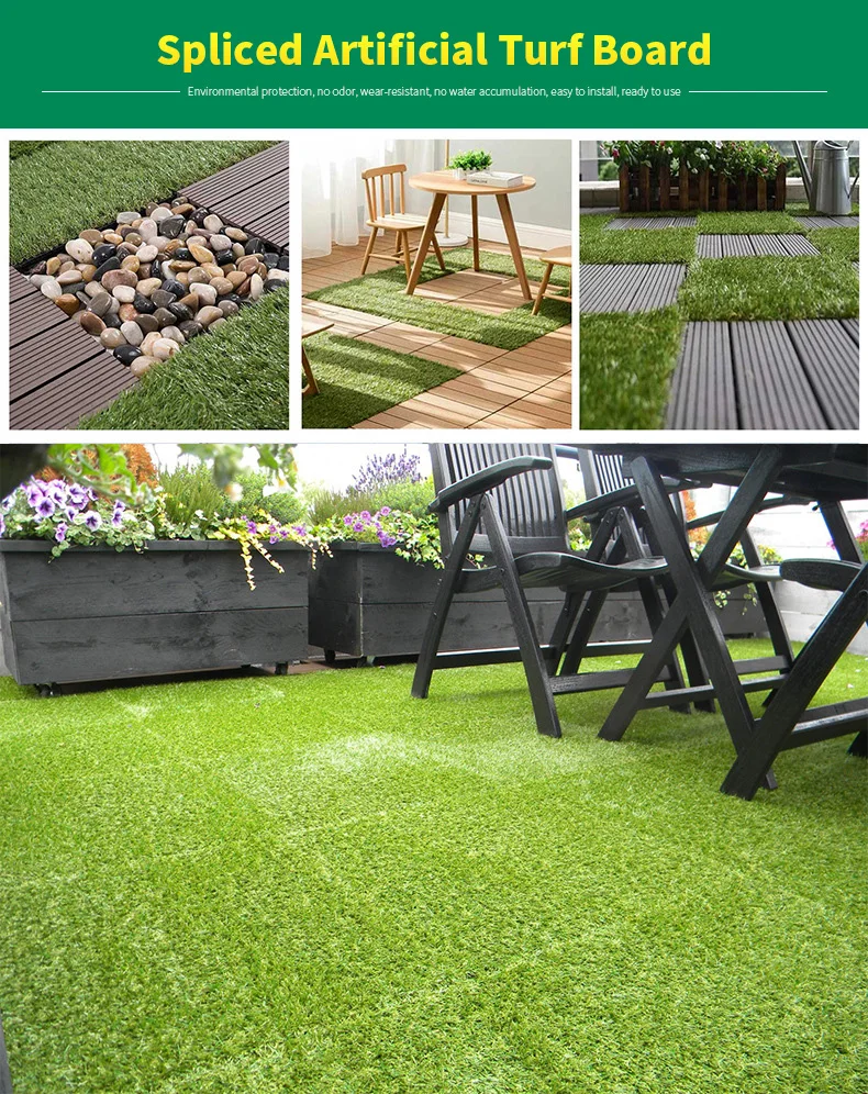 QINGZHOU SJB001 synthetic grass turf tiles grass tiles interlocking