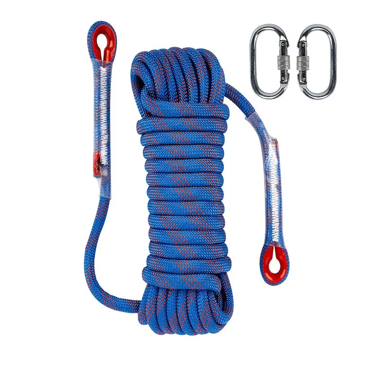 Wholesale Price 32Ft 65Ft 98Ft 165Ft 246Ft High Strength Polyester Safety Rope Rock Climbing Static Rope