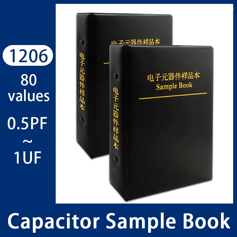 1206 SMD конденсатор с алюминиевой крышкой книга образцами Бескорпусные конденсаторы кабельные наконечники в наборе для упаковки 80 значения 25 шт 50 0.5PF-1