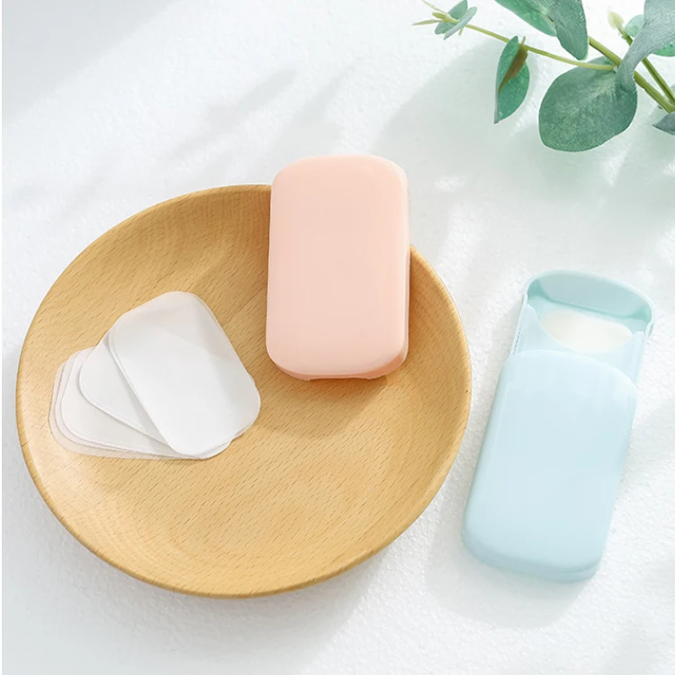 
20pcs Mini Water Soluble Portable Disposable Soap Paper Clean Scented Slice Foaming 