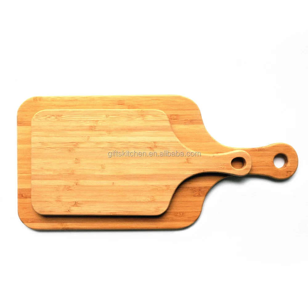 Factory Wholesale Bamboo Wooden Cutting Board Handle Baking Pizza Bread Fruit Cheese