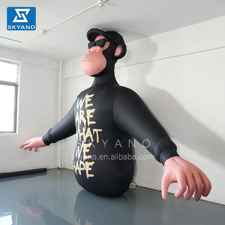 Giant Inflatable Black Gorilla Orangutan monkey inflatable cartoon sculpture Inflatable mascot customization